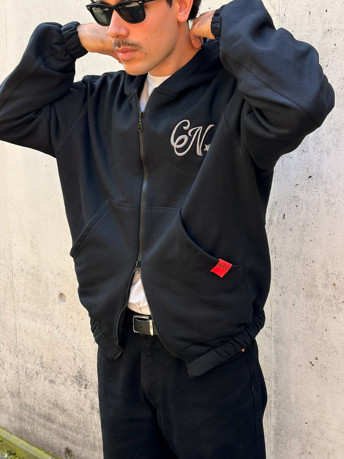Hoodie Double Zipper